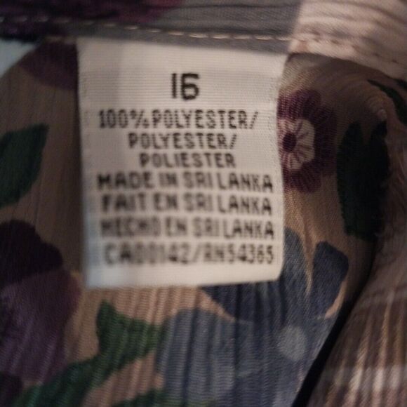 Women’s Top Sz 16P Colorful Boho Floral Comfy Patchwork Grandmacore Cottagecore - Picture 8 of 9